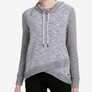 Calvin Klein Performance Cowl-Neck Colorblock Asymmetrical Sweatshirt